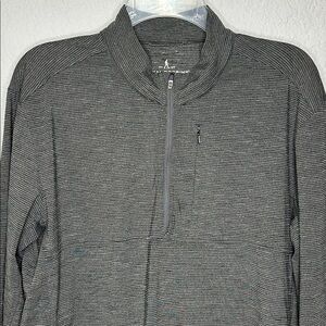 Royal Robbins Men's Charcoal Quarter-Zip Shirt Long Sleeve Outdoor Hiking Gear L